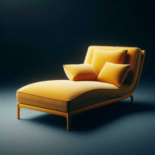 Yellow cotton chaise