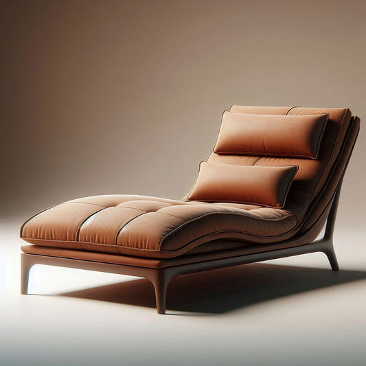 Light brown polyester chaise