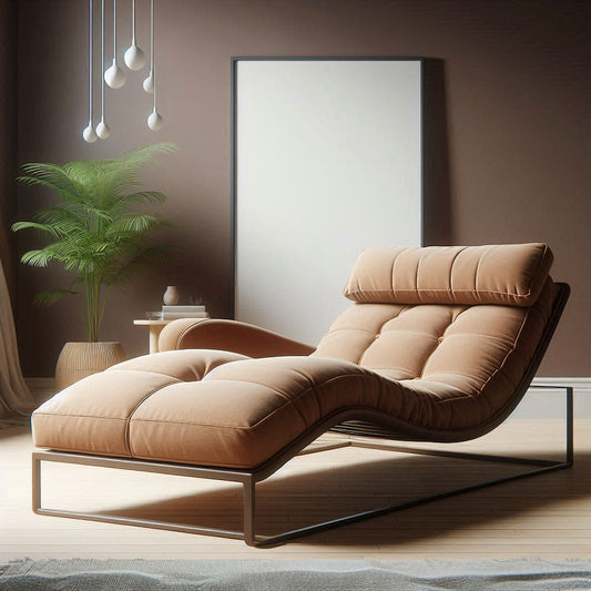 Tan polyester chaise